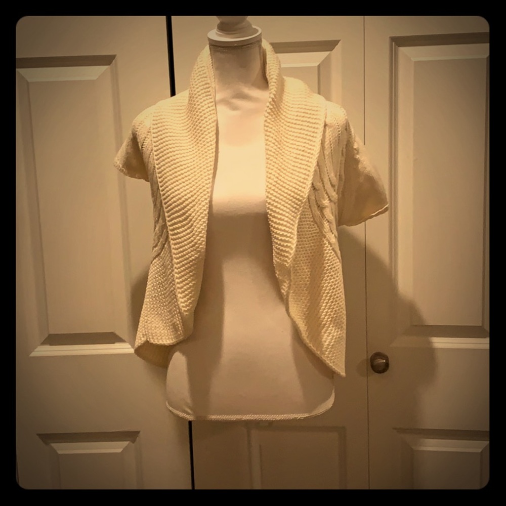 Express Cream Crop Cardigan